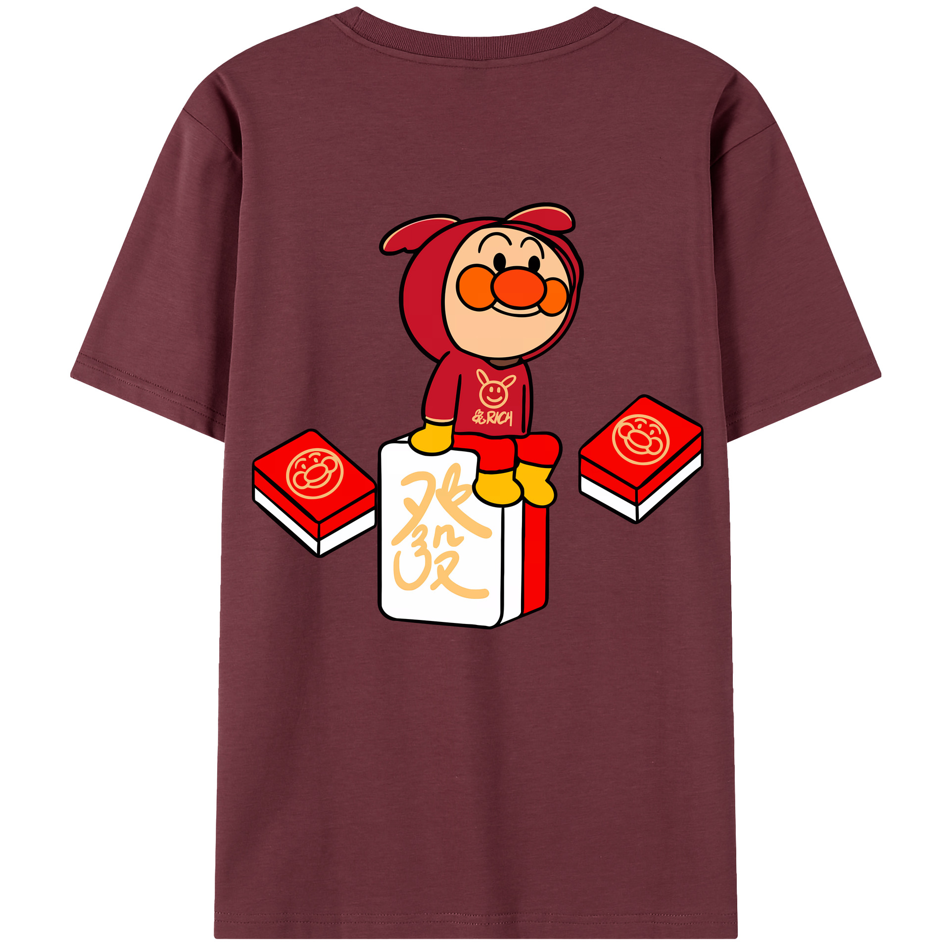 （画像用） アンパンマン Anpanman 綿100％半袖Tシャツ（背面プリント）